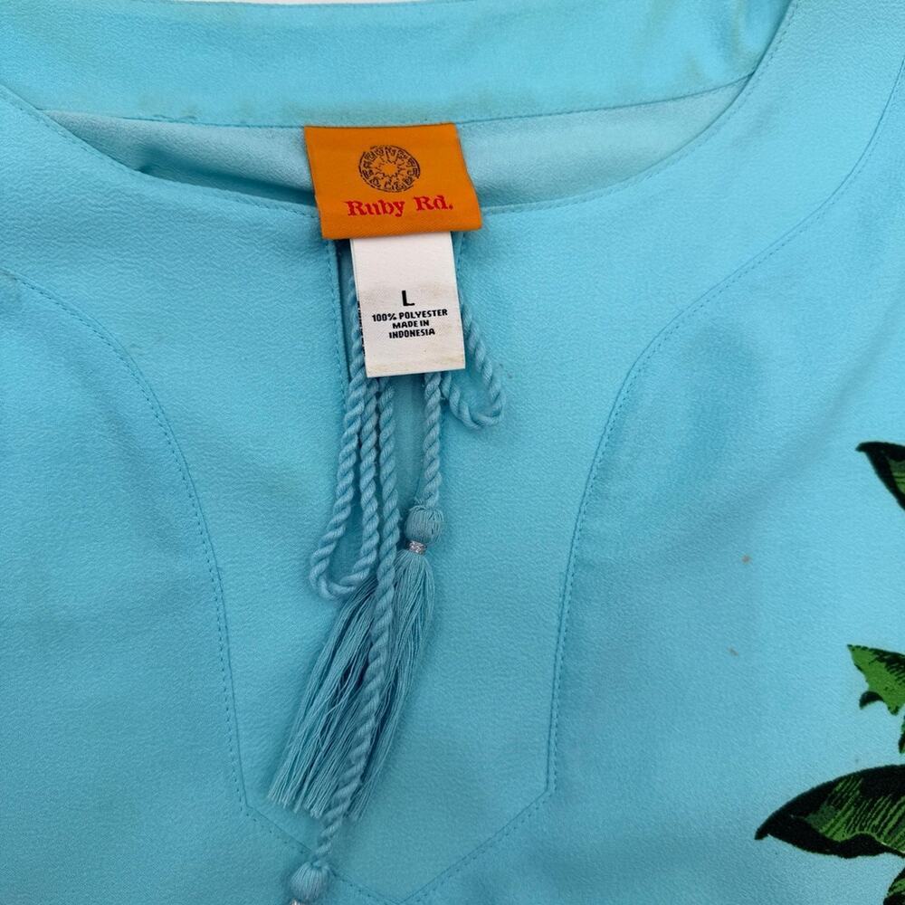 Ruby Rd Palm Tree Boho Top - Picture 3 of 4